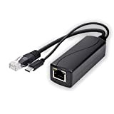 Adaptateur répartiteur PoE 48 V vers 5 V MicroUSB Type C Alimentation par Ethernet Câble Injecteur pour Caméra IP Poe ...