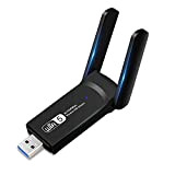 Adaptateur Réseau sans Fil - Clé WiFi 1200Mbps USB Wireless Puissante WiFi Routeur Dual Band 2.4GHz/5GHz Carte Réseau Compatible 10/8/8.1/7/Vista/XP