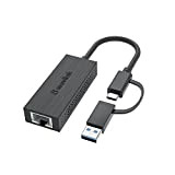 Adaptateur USB-C et USB-A vers 2,5 Gigabit Ethernet, WAVLINK Compact & Portable 2-en-1 USB 3.2 Type-A/Type-C vers 2500Mbps RJ45 Convertisseur ...