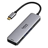 Adaptateur USB C, Hub USB C HDMI 4K, Ports USB 3.0, Lecture de Carte SD/TF, Dock Multiport 6-en-1 pour MacBook ...