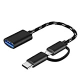 Adaptateur USB C / Micro USB vers USB, Convertisseur Micro USB / USB C vers USB 3.0, Câble Adaptateur OTG ...