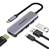 Adaptateur USB C vers HDMI 4K - Newmight 4 en 1 Adaptateur USB C avec HDMI 4K, Power Delivery 100W, ...