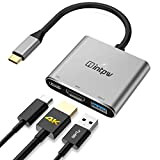 Adaptateur USB C vers HDMI, Adaptateur multiport USB 3.1 Type-C vers HDMI avec Port USB 3.0, Port de Chargement PD ...