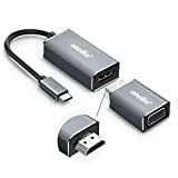 Adaptateur USB C vers HDMI VGA, atolla Conversion de Type C HDMI 4K+USB-C VGA+HDMI VGA en Aluminium pour iPad Pro ...