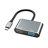 Adaptateur USB C vers HDMI VGA avec HDMI 4K, VGA 1080p, Adaptateur USB C 2 en 1 Hub Thunderbolt 3 ...