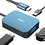Adaptateur USB C vers HDMI VGA, BENFEI Type-C 3 en 1 Hub HDMI/VGA/USB 3.0, Compatible pour MacBook Pro 2019/2018/2017, Surface ...