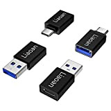 Adaptateur USB C vers USB Adaptateur USB vers USB C 3.0 OTG, connecteur Type-C vers USB [4 pièces] Compatible avec ...