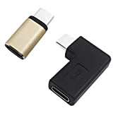 Adaptateur USB de type C mâle vers femelle, Afunta 90 degrés type C mâle vers femelle et adaptateur USB C ...