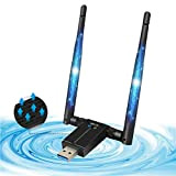 Adaptateur WiFi 1200Mbps USB 3.0 Wireless Clé WiFi, Bi-Bande 5.8 GHz 867 Mbps, 2,4 GHz 300 Mbps, 2 X Gain ...