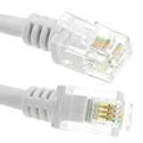 ADSL 2 + Haute Vitesse Broadband Modem câble RJ11 vers RJ11 0,5 m Blanc [0.5 mètre/0,5m]