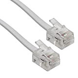 ADSL Broadband Modem câble RJ11 vers RJ11 Phone Femelle vers Routeur Blanc 2 m [2 mètre/2m]