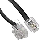 ADSL Broadband Modem câble RJ11 Vers RJ11 Phone Femelle Vers Routeur Noir 3 m [3 mètre/3m]