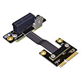 ADT-Link Riser PCIe 1 x PCI-E x1 vers Mini PCIe Half mPCIe Riser Adaptateur de carte coudée Gen3.0 8 Gbps ...