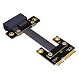 ADT-Link Riser PCIe 1 x PCI-E x1 vers Mini PCIe Half mPCIe Riser Adaptateur coudé Gen3.0 8 Gbps Mini PCI-E ...