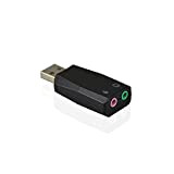 ADWITS Adaptateur Audio stéréo USB 3D Externe avec Prise Jack 3,5 mm pour Microphone Casque, Carte Son USB sans Pilote ...
