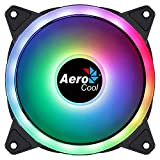 Aerocool DUO12, Ventilateur 120mm, ARGB LED Dual Ring, Anti-Vibration, 6 Pins