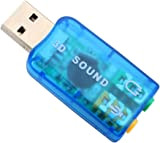 Affaires-Plus Carte Son PC USB 5.1 canaux | Lot de X1 - Compatible avec Tous Les systèmes d'exploitation - Son ...