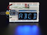Afficheur alphanumérique à 4 chiffres 1,4 cm - bleu, avec interface I2C et contrôleur backpack