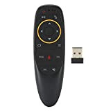 Agatige Télécommande Vocale Air Mouse 2.4G Mini Clavier sans Fil avec Gyroscope pour TV Box/PC/Smart TV(Noir)