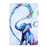 AIFILLE Blanche Etui en PU Cuir Pochette Fille Coque pour Tablette Samsung Galaxy Tab A 7.0 2016 T280/T285 Éléphant de ...