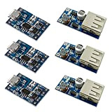 Aihasd 3PCS Micro USB 5V 1A 18650 Carte chargeur de batterie au lithium Avec Protection + 3PCS DC-DC 0.9V-5V à ...