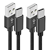Aioneus Câble USB C [2M+2M, Lot de 2] 3A Cable USB Type C Charge Rapide Nylon Tressé Chargeur USB C ...