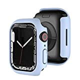 AISPORTS 2 Pack Compatible avec Apple Watch Series 7 Case 41mm pour Femme Homme,Robuste Hard PC Edge Bumper Case Antichoc ...