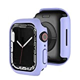 AISPORTS 2 Pack Compatible avec Apple Watch Series 7 Case 41mm pour Femme Homme,Robuste Hard PC Edge Bumper Case Antichoc ...