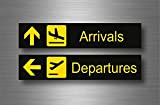 Akachafactory Autocollant Sticker aeroport arrivee Depart Avion vol Airport Arrival Departure