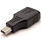 AKORD Câble USB-2 USB Femelle vers Mini USB mâle 5 Broches Adaptateur convertisseur Noir