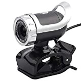 Akozon Webcam USB 2.0 12M Pixels Clip-on Web Camera HD 360 ° Rotating Stand Microphone intégré 8 mm Distance focale ...