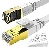 Alaser Câble réseau plat CAT8 de 8 m - 40 Gbits - Câble patch - Câble de données CAT 8 ...