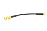 Alda PQ Câble de raccordement d'antenne avec Prise intégrée 8cm, RG174U pour SMA/F á MMCX/M