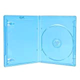Amaray Boitiers Blu-Ray, Slim 11 mm, Machine-Pack-Quality, Bleu, Transparent, 100 pièces