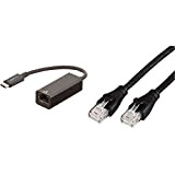 Amazon Basics Adaptateur USB 3.1 Type-C vers Ethernet - Noir & Câble réseau Ethernet RJ45 catégorie 6 - 4,2 m