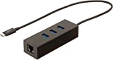 Amazon Basics Adaptateur USB 3.1 Type-C vers hub 3 ports USB avec Ethernet - Noir