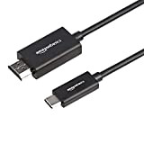 Amazon Basics Câble adaptateur en aluminium USB-C vers HDMI haut de gamme (compatible Thunderbolt 3) 4K@60 Hz - 180 cm