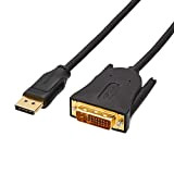 Amazon Basics Câble DisplayPort vers DVI avec connecteurs plaqué or (1,8 m)