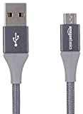 Amazon Basics Câble en nylon à double tressage USB 2.0 A vers Micro B 3 m Gris foncé