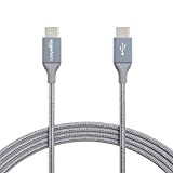 Amazon Basics Câble en nylon à double tressage USB de type C vers port de type C 2.0, 3 m, ...