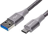 Amazon Basics Câble en nylon à double tressage USB de type C vers port de type A 3.1, 1e génération, ...