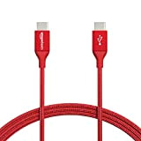 Amazon Basics Câble en nylon à double tressage USB de type C vers port de type C 2.0, 1,8 m, ...