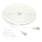 Amazon Basics Câble réseau Internet Ethernet Gigabit plat catégorie 7 RJ45 - 9,1 mètres