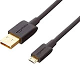 Amazon Basics Câble USB 2.0 A mâle vers micro B (1 lot), 1.83 m, Noir