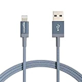 Amazon Basics Câble USB A vers Lightning en nylon tressé Chargeur certifié MFi pour iPhone Gris foncé 1,8 m Lot ...