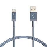 Amazon Basics Câble USB A vers Lightning en nylon tressé Chargeur certifié MFi pour iPhone Gris foncé 0,9 m Lot ...