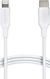 Amazon Basics Câble USB-C vers Lightning, chargeur certifié MFi pour iPhone 13/12/11/X/XS/XR/8 - blanc, 0,9 m