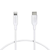 Amazon Basics Câble USB-C vers Lightning, chargeur certifié MFi pour iPhone 13/12/11/X/XS/XR/8 - blanc, 0,3 m