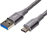 Amazon Basics Câble USB en nylon doublement tressé de type C à type A 3.1 Gen 2 (certifié USB-IF), supporte ...