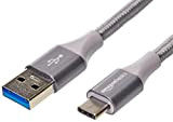 Amazon Basics Câble USB Type-C vers Type-A 3.1 Gen 2 en nylon tressé double (certifié USB-IF), prend en charge un ...